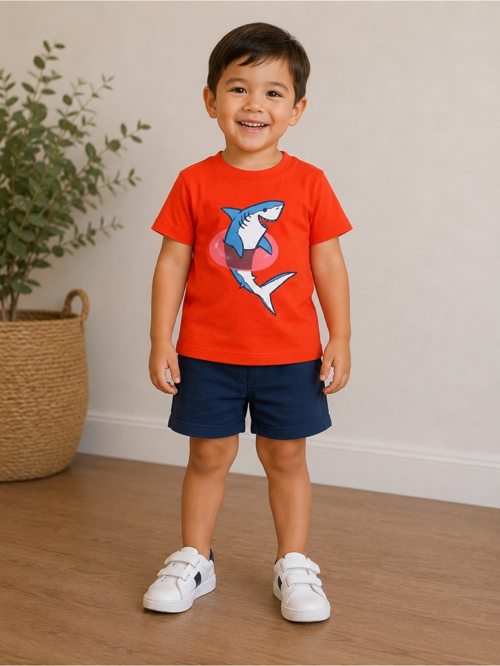 Tucker + Tate • NWT Boys orange Shark Graphic Tee